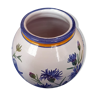 Ceramic ball vase with blueberry motifs