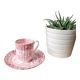 Fine porcelain coffee cup and saucer