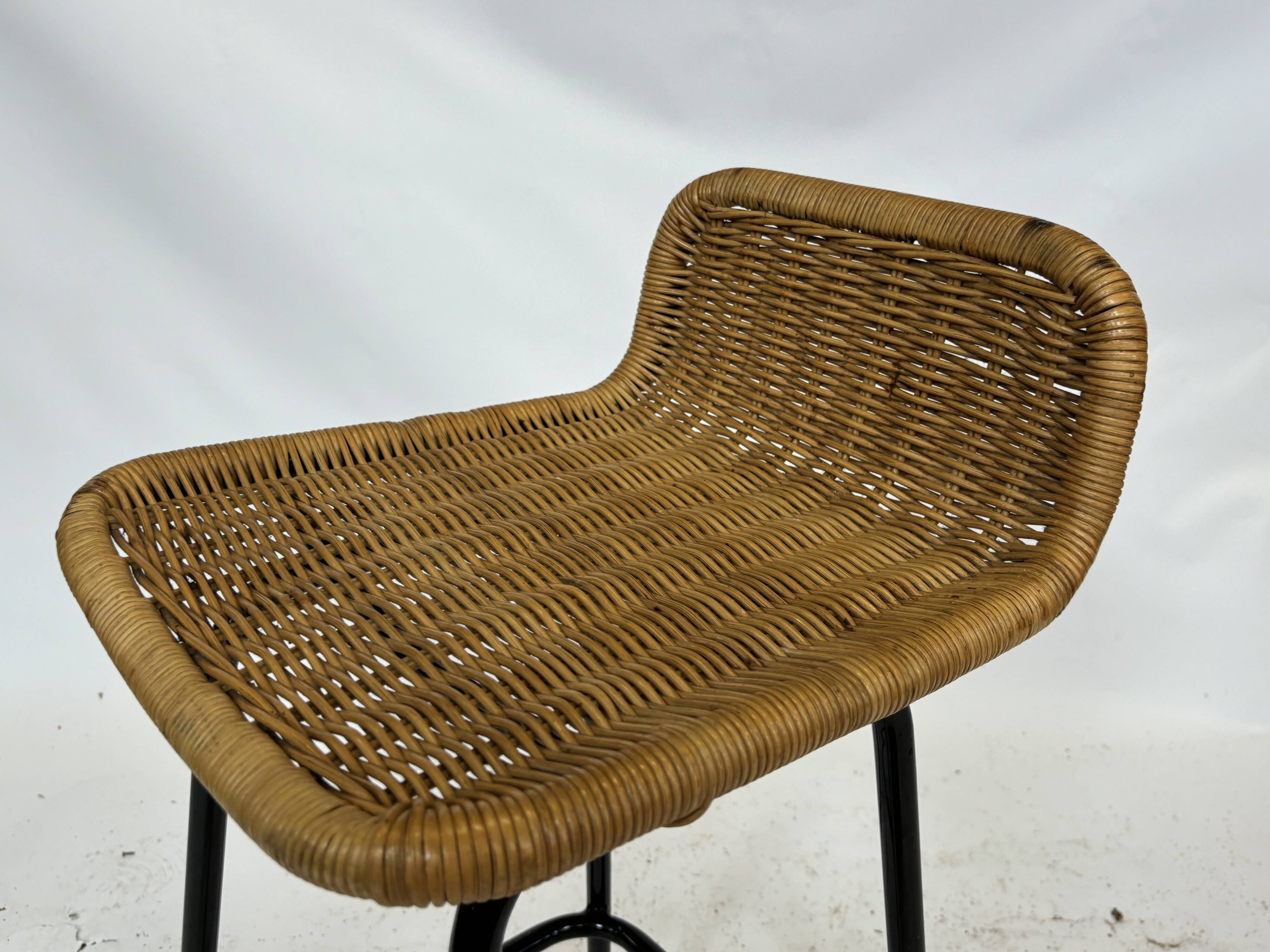Tabouret de bar vintage Dirk van Sliedregt Rohe Noordwolde 1960 Pays-Bas