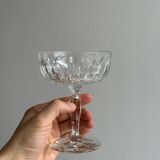 set of 3 chiseled glass glasses