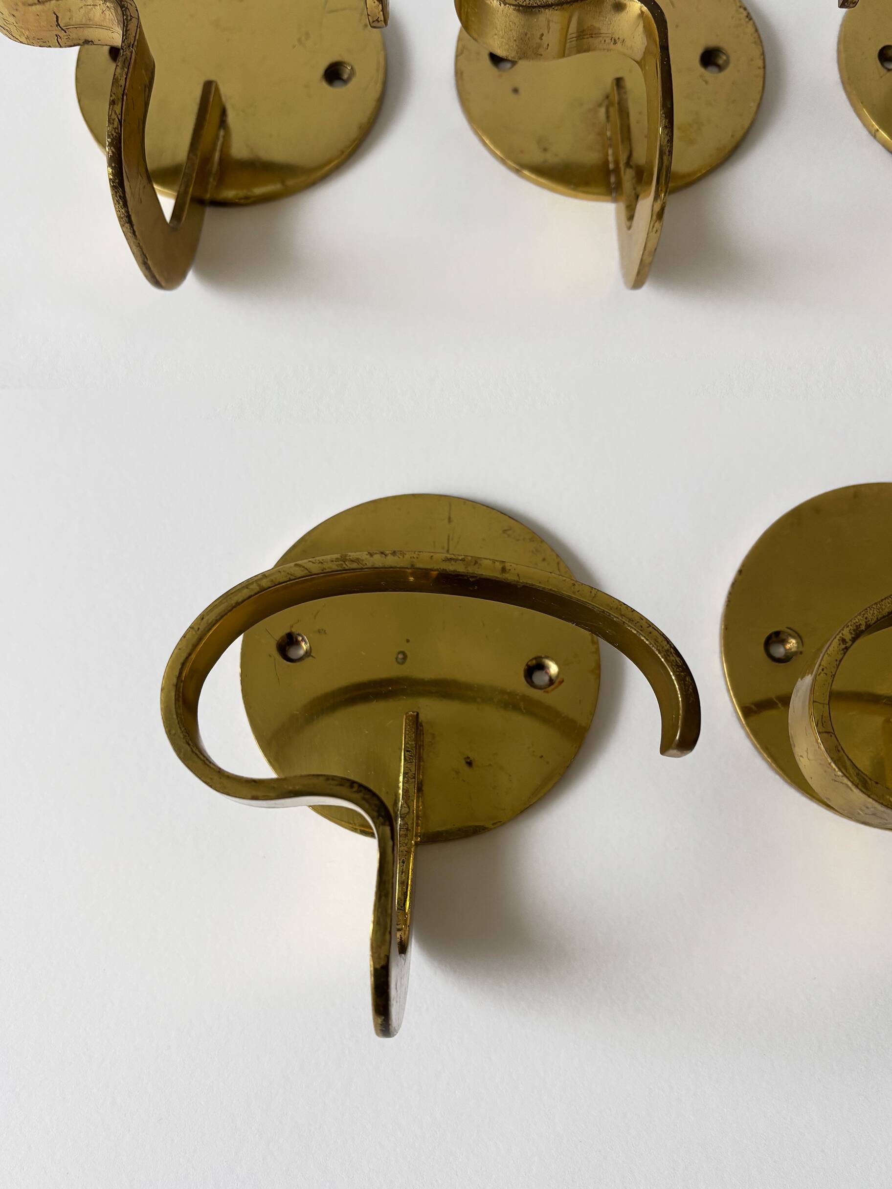 Luigi Caccia Dominioni Azucena brass wall coat hanger