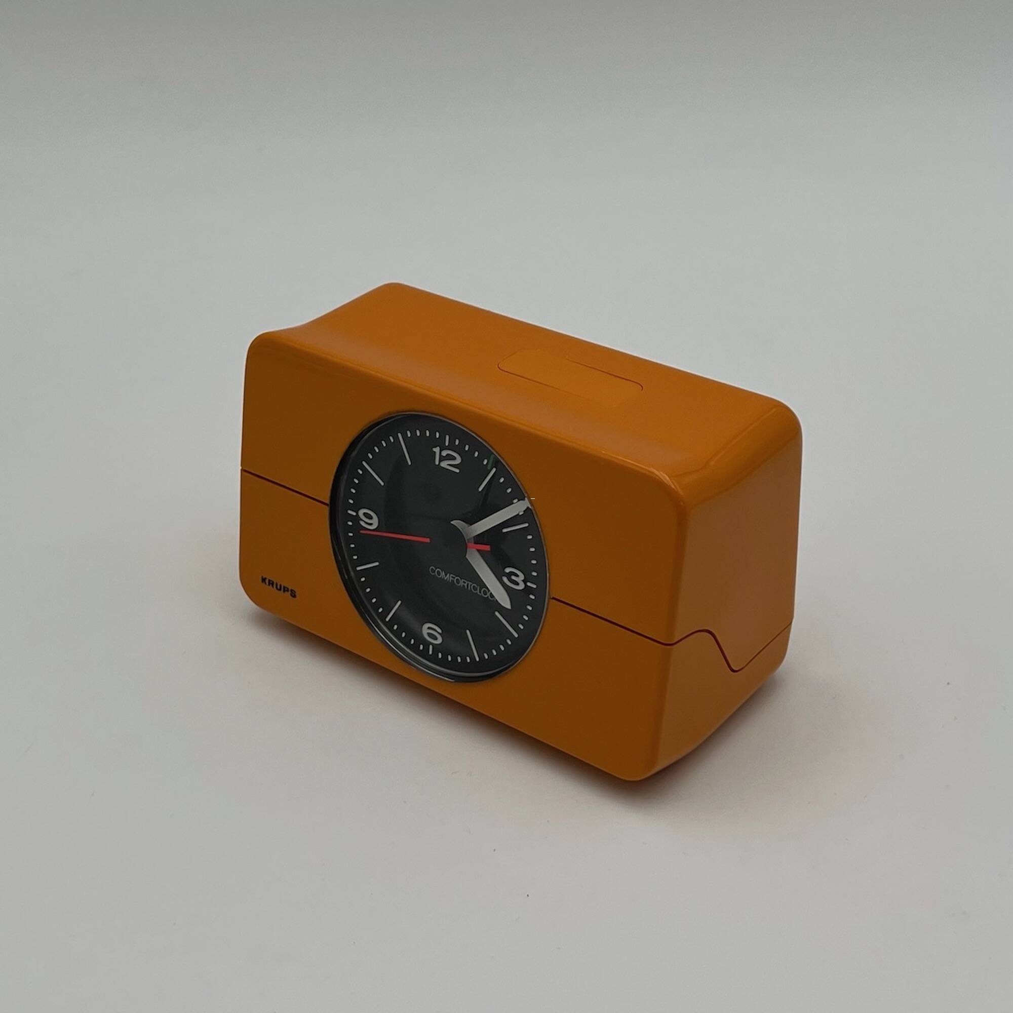 Space Age Orange Alarm Clock Krups Germany, 1970s
