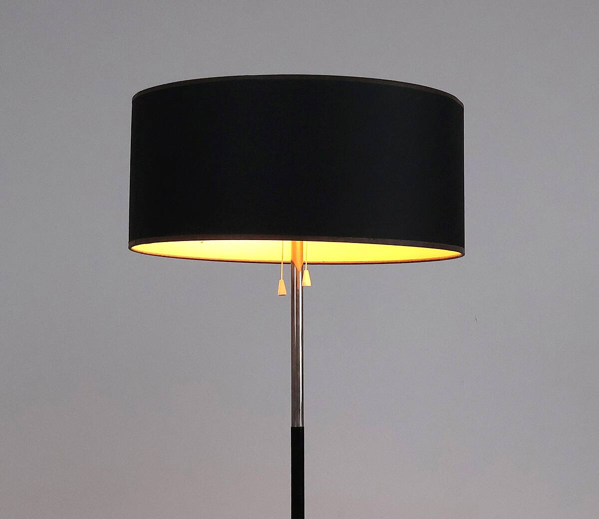 Vintage metal floor lamp with star base, 1960s