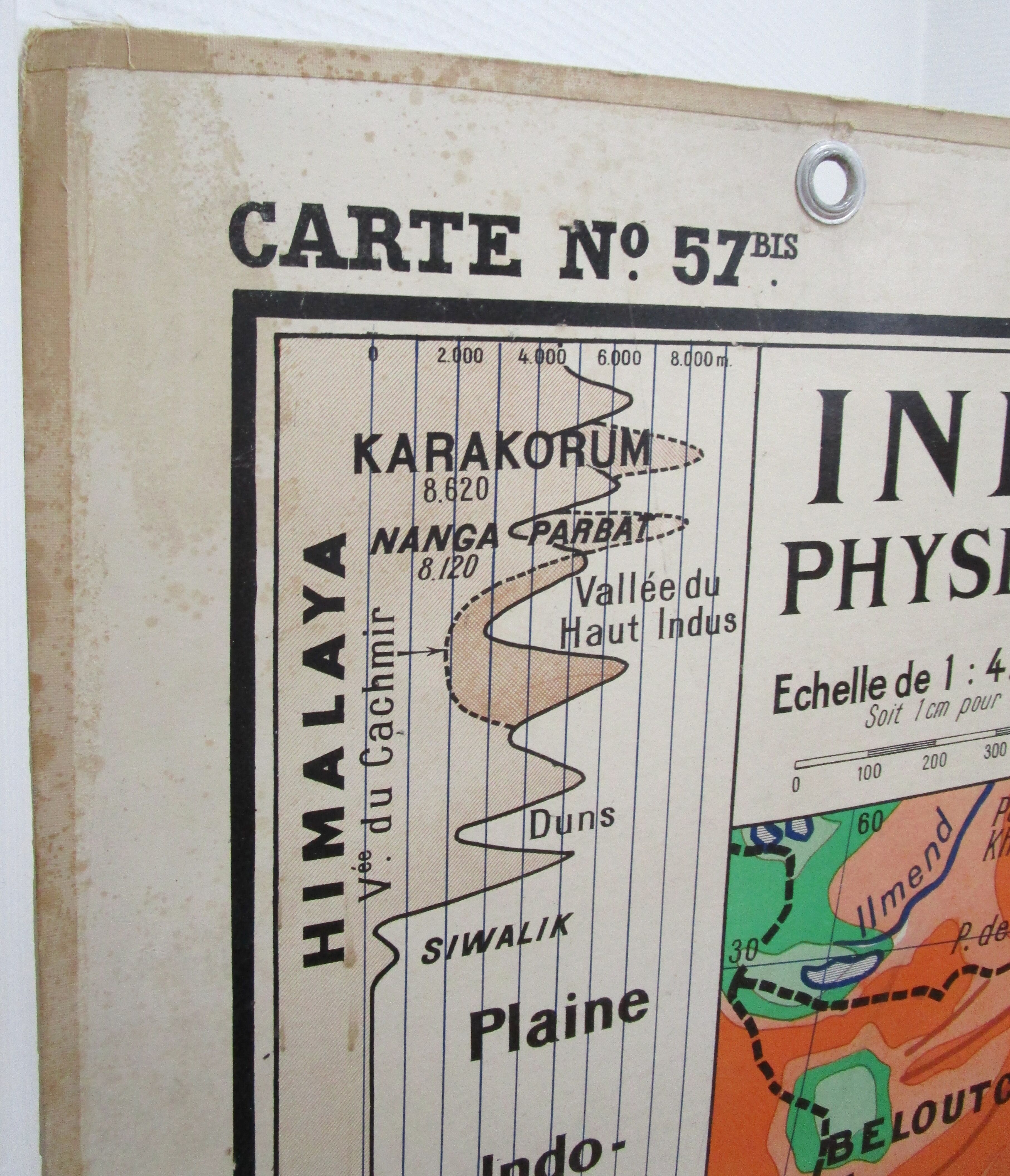 India Hatier vintage school card 57 and 57bis by M.Peyre