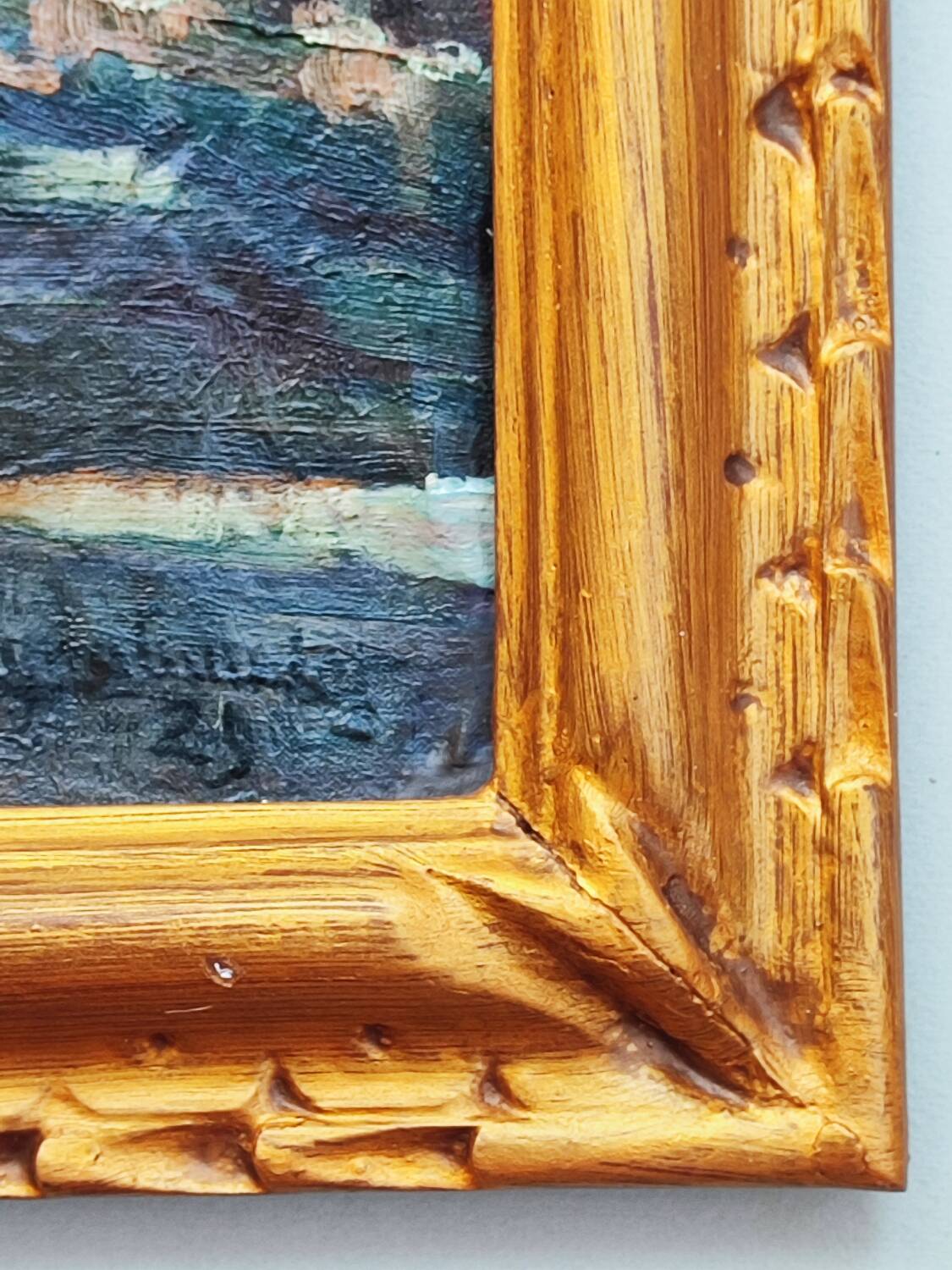 Oil painting - landscape by H. Guignabaudet