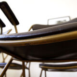 Lot of 4 metal and skai folding chairs