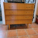 Vintage oak chest of drawers from the 60s