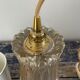 Vintage amber glass walking lamp electrified to nine