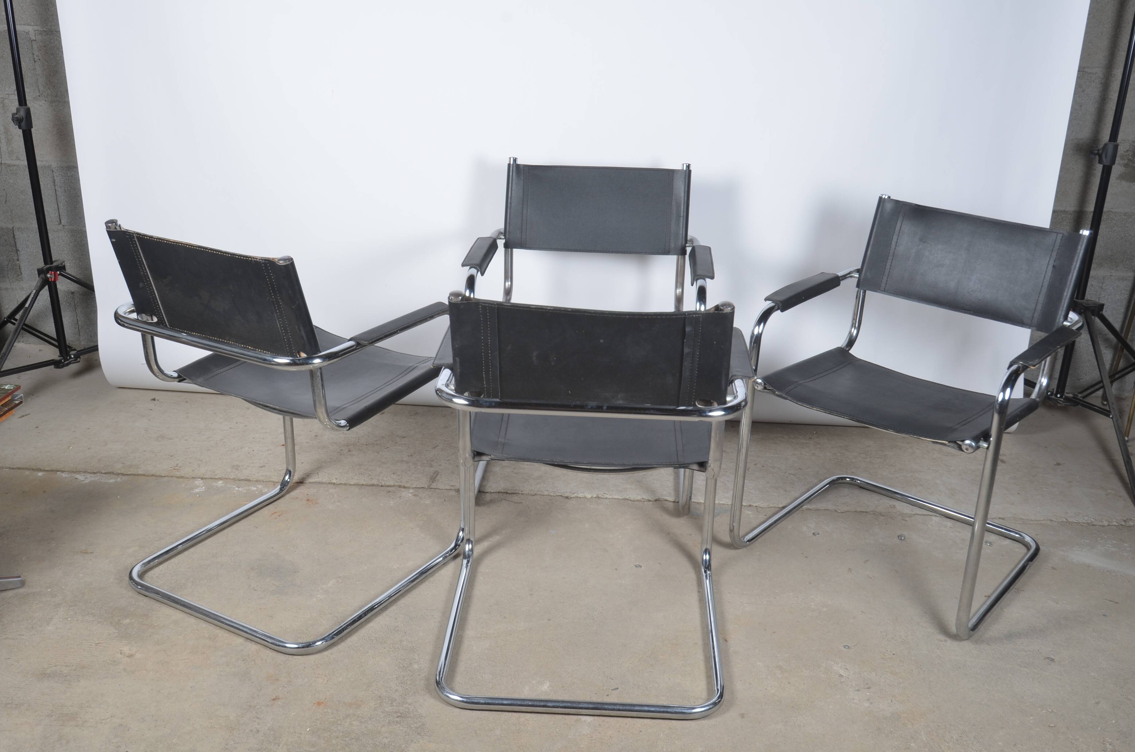 Bauhaus style cantilever armchairs