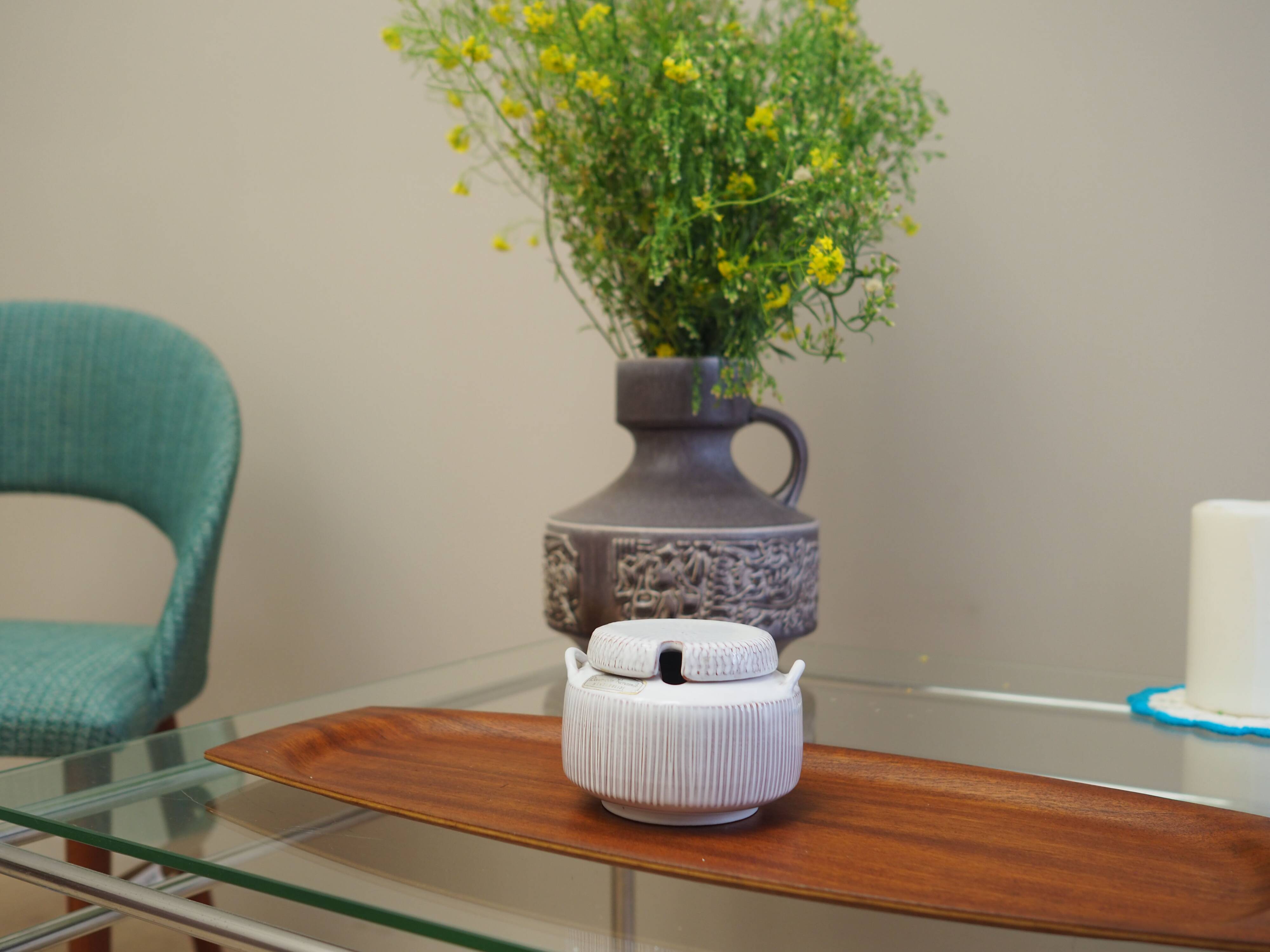 Ceramic sugar bowl, 1970s, Danish design, manufacture: Løvemose Keramik