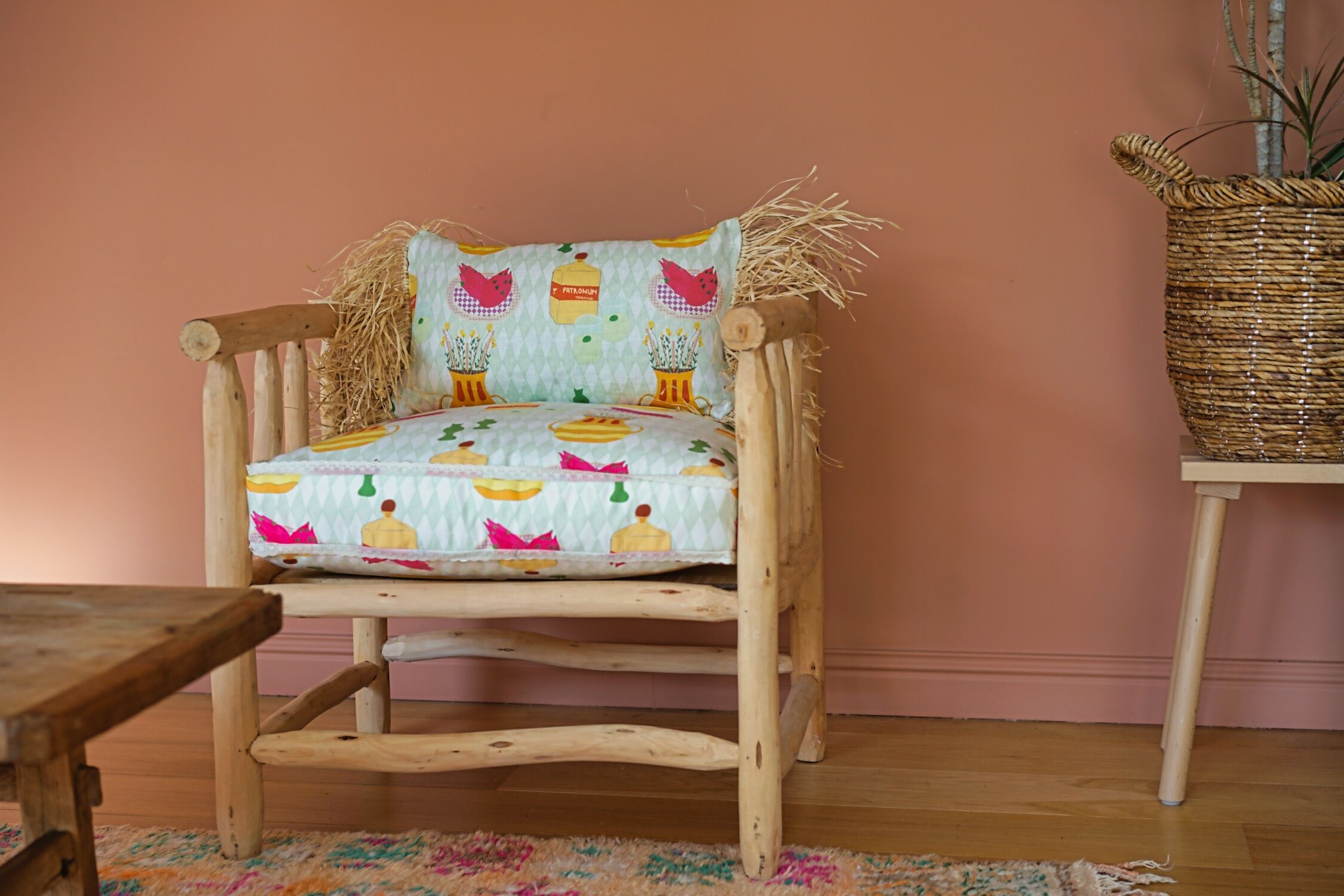 Fauteuil 50's en Kilim