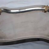 plateau argent laiton retro annees 1960