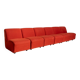 Modular Sofa in Red Fabric, Italy, 1970s