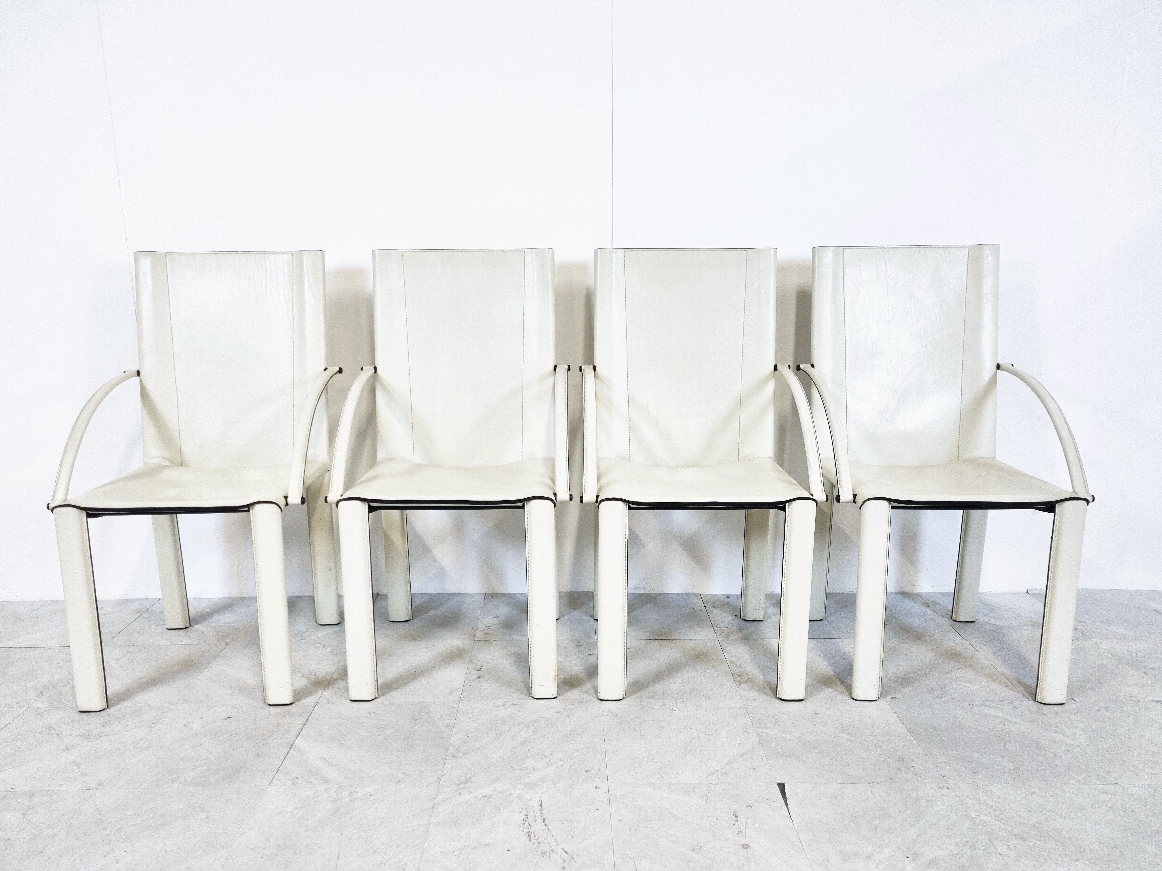 Carlo bartoli dining chairs for matteo grassi, 1980s