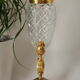 Fontaine à absinthe cristal taillé métal doré 1960