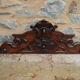 Old wooden door pediment