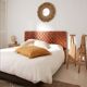 153 cm wooden and leather headboard