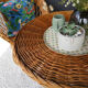 Wicker armchair and his table