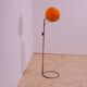 Atomic age Orange glass floor lamp by Tibor Hazi, Hungary, 1973