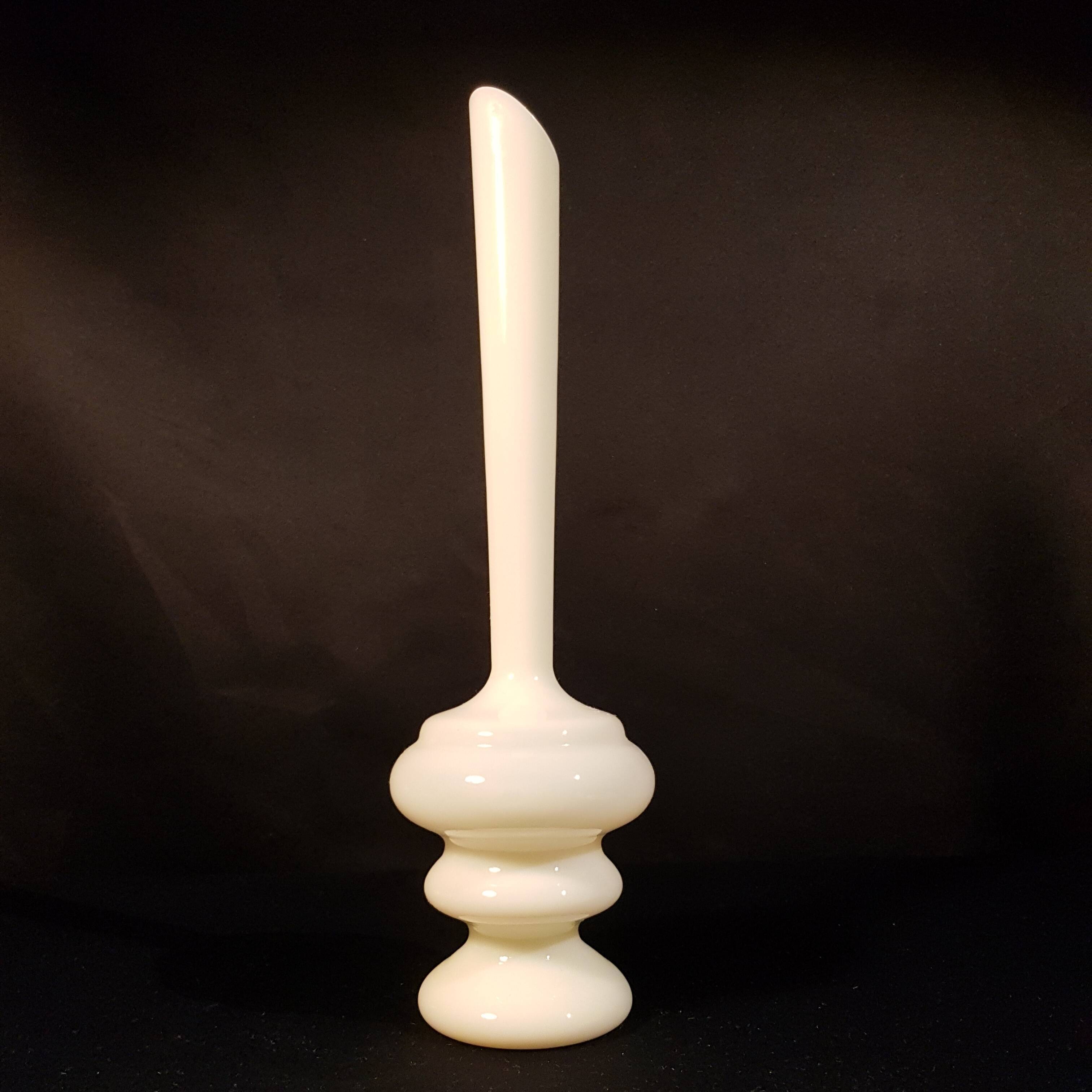 White opaline vase