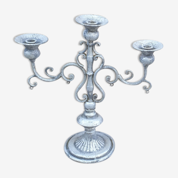 Vintage chandelier / candelabra in cast aluminum