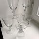 Set of 6 molded glass wine glasses 30-40s
