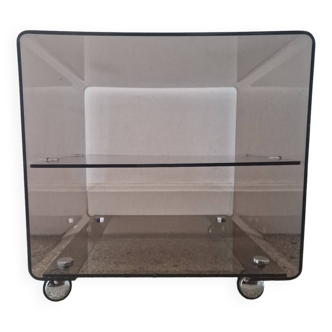 Roche Bobois roulette bedside table 70s plexiglass Michel Dumas