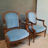 Pair of Louis XVI style armchairs