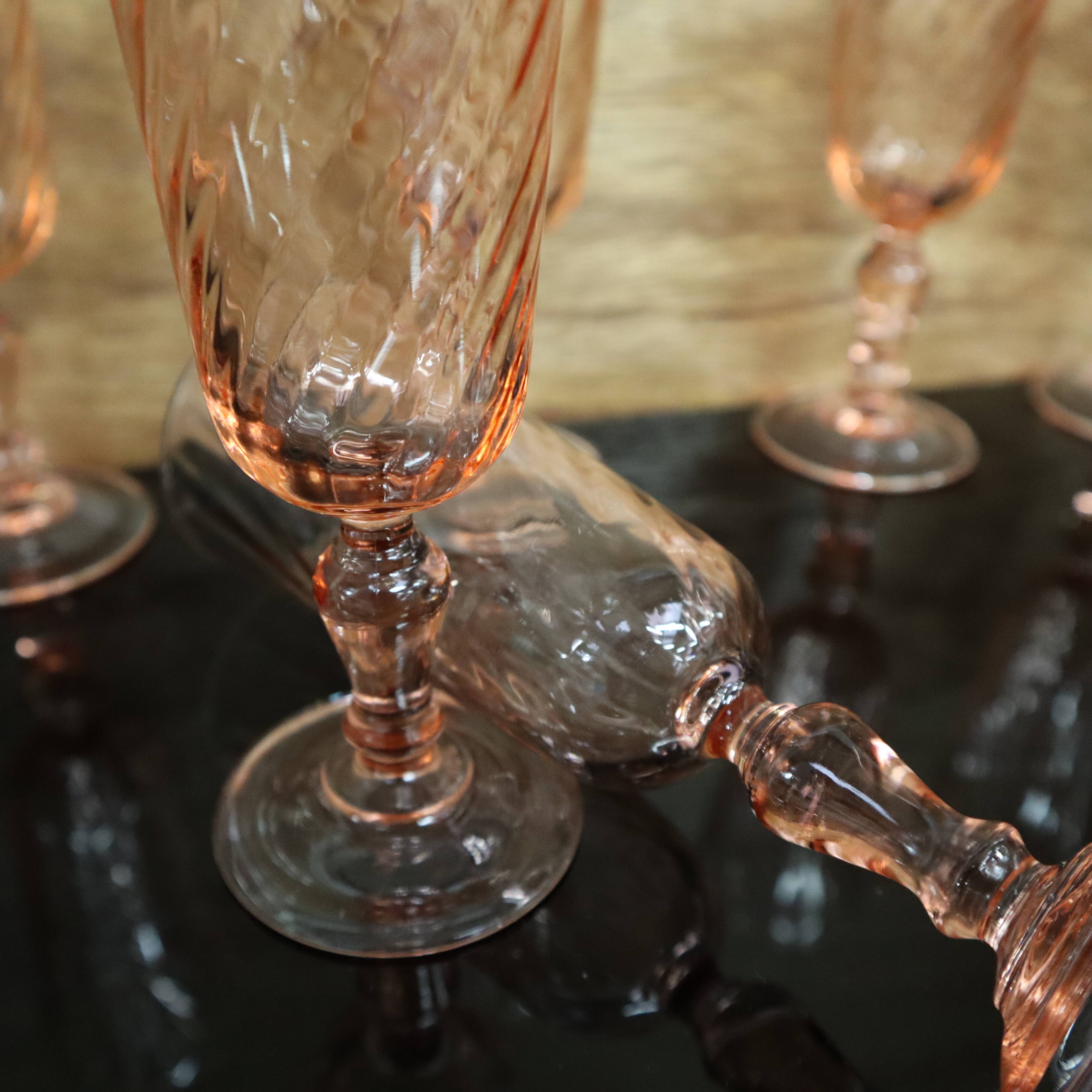 8 Rosaline Luminarc champagne flutes