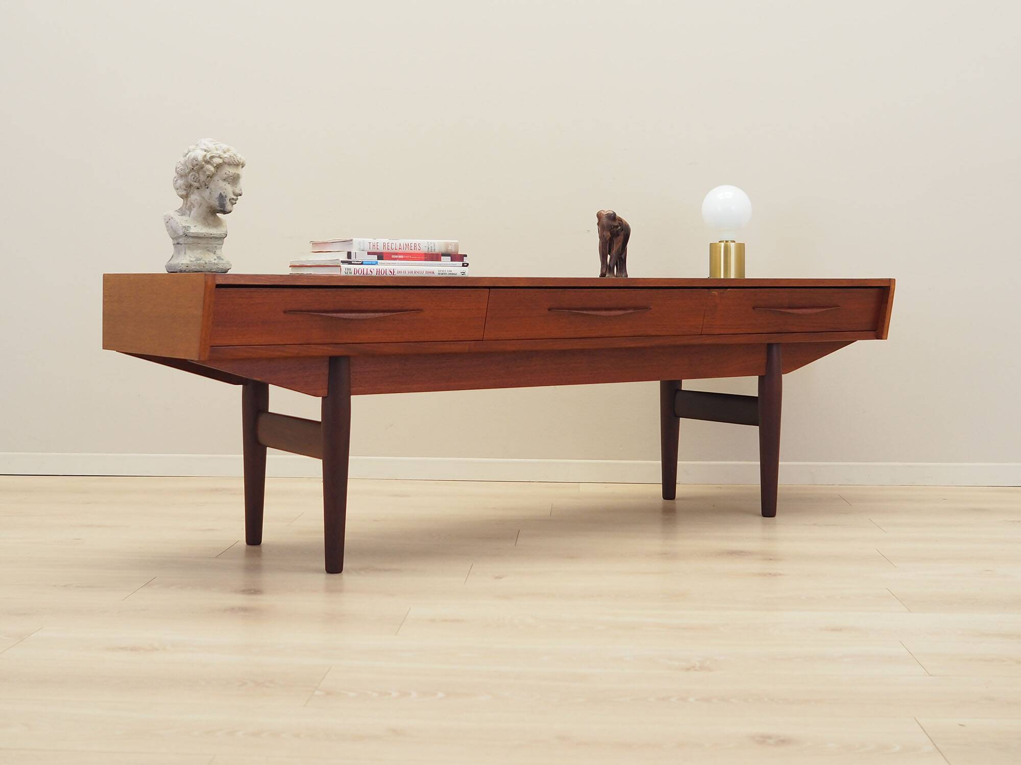 Teak lowboard, Danish design, 1970s, production: Denmark