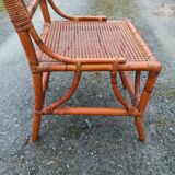Chaise en rotin bambou cannage tressé en très bon état
