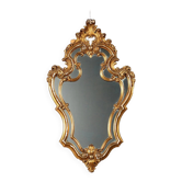 Miroir ancien en bois sculpté et doré, Italie, XXe siècle