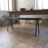 Handcrafted metal patinated bench