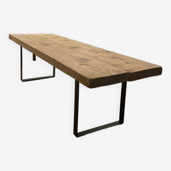 Table basse bois et metal
