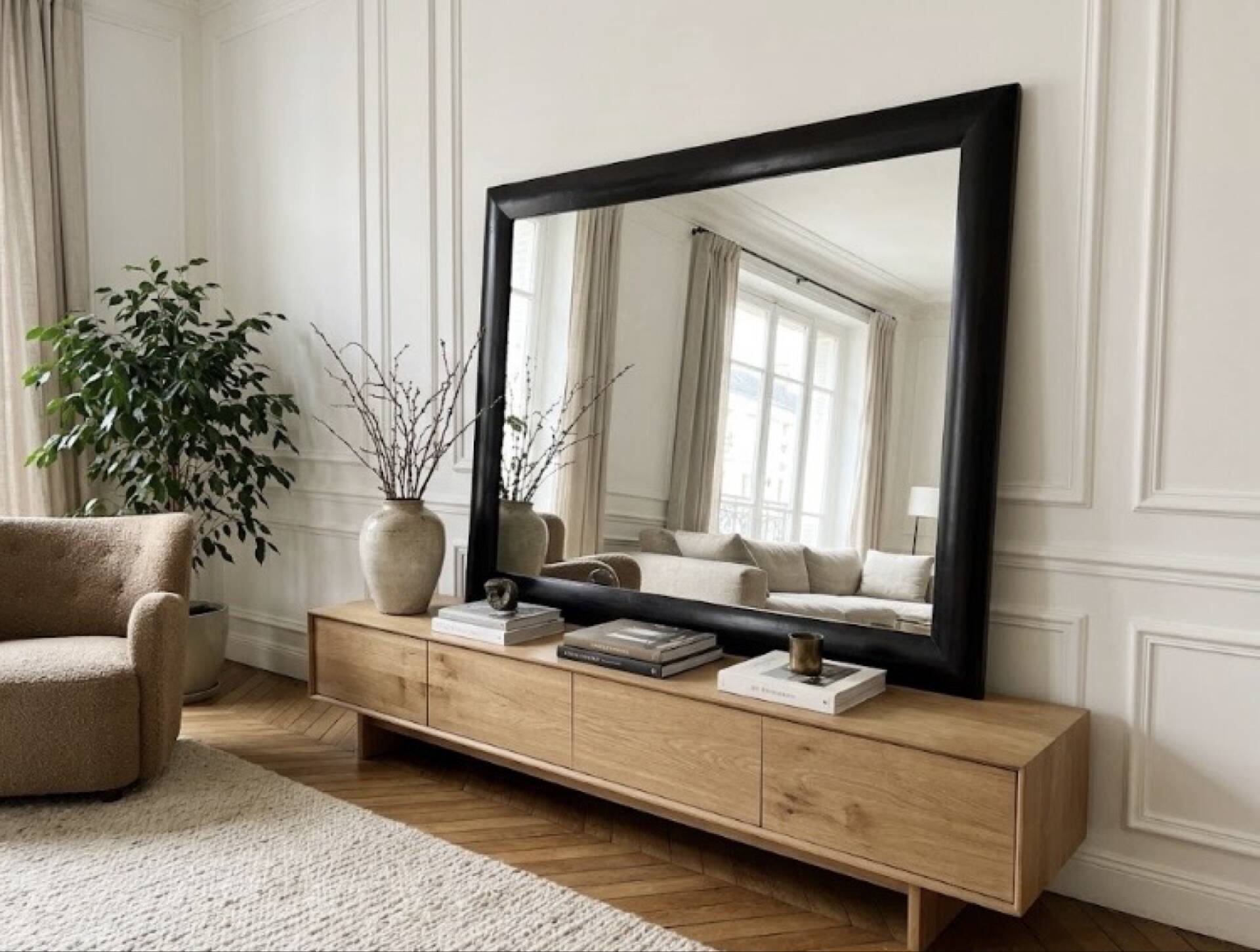 Grand Exception Mirror in Ebony — Maison Liaigre (180 x 150 cm)