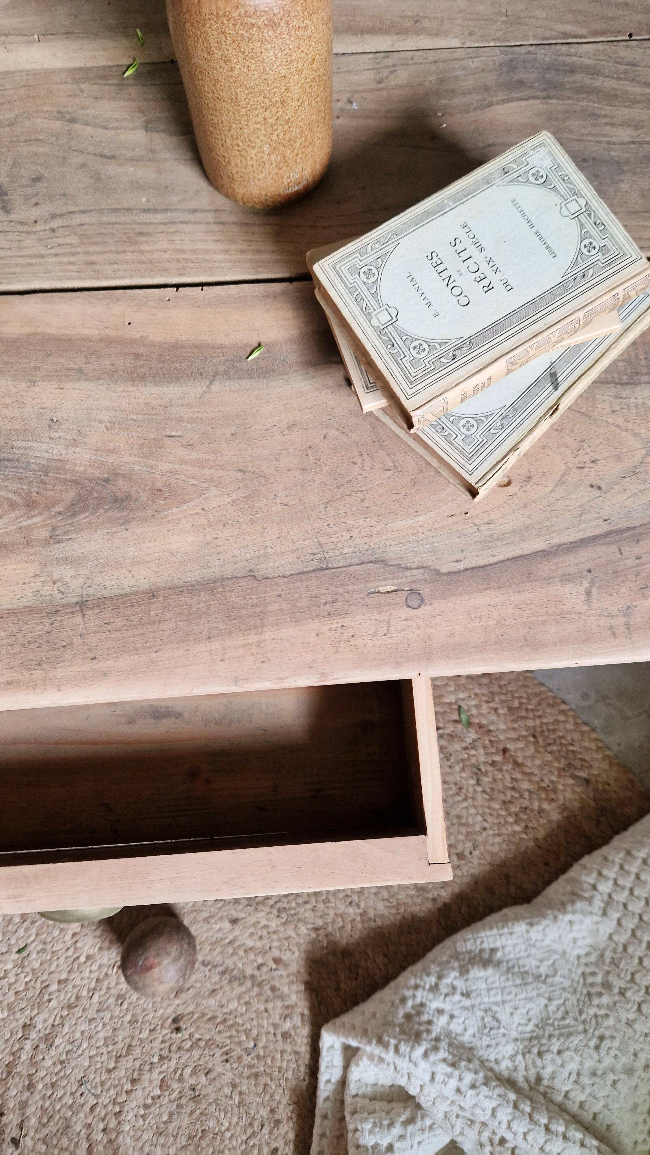 Old and beautiful walnut coffee table