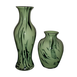 lot de 2 vases verts,