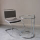 Fauteuil et table d'appoint (dans le style de Ludwig Mies van der Rohe et Eileen Gray)