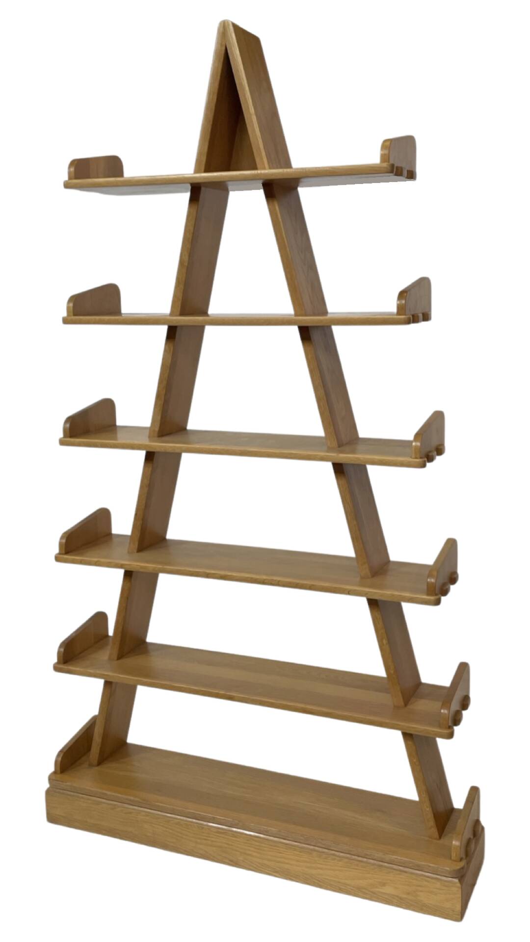 Vintage pyramid cabinet bookcase solid wood design