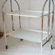 Folding serving table