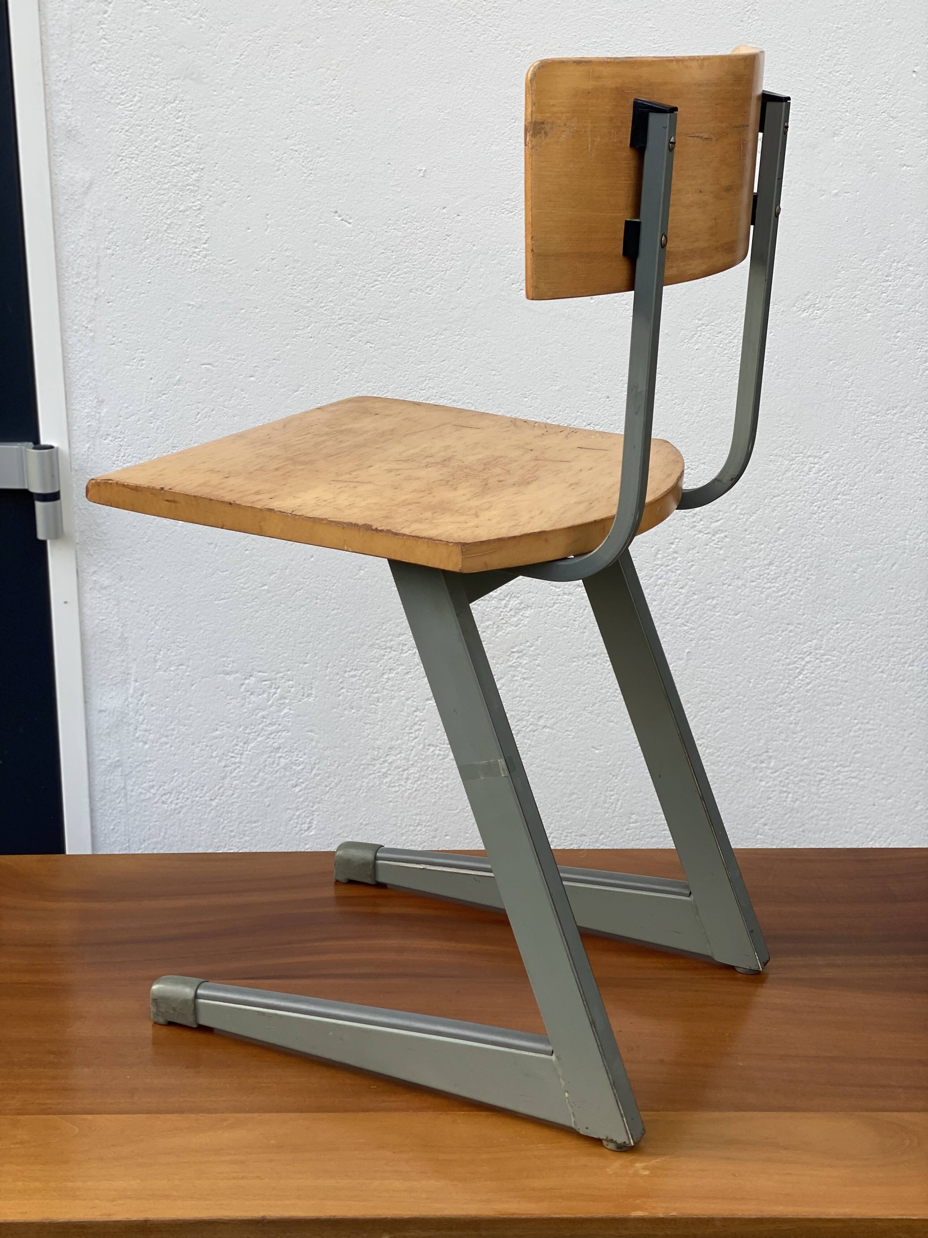 Vintage Industrial Style Office Desk and Chair