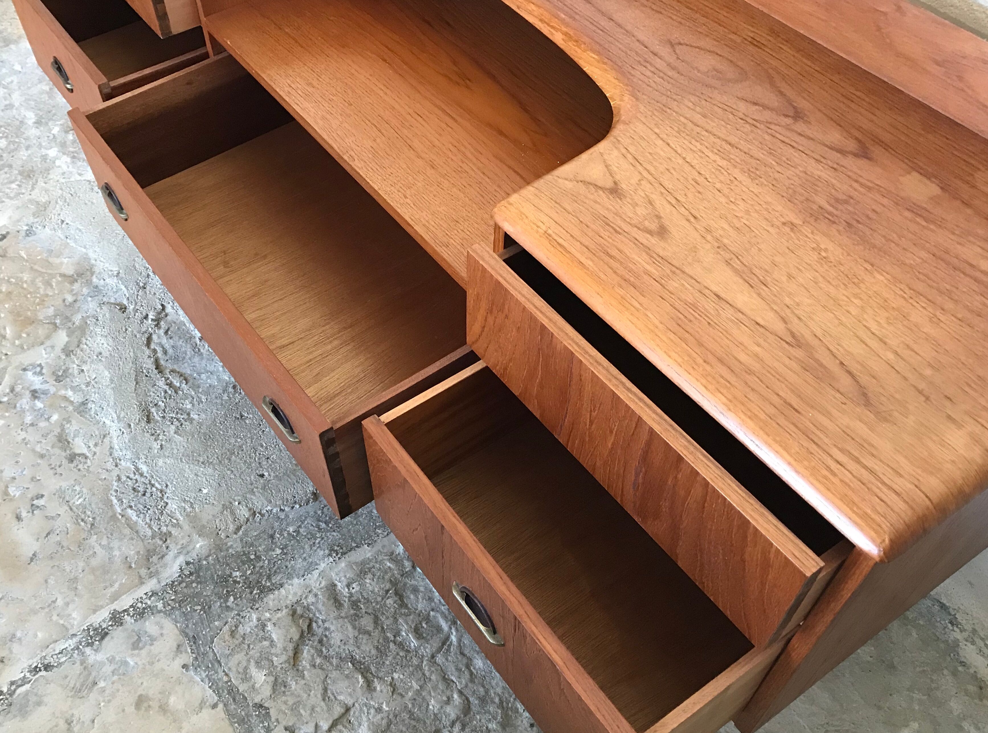 Scandinavian blond teak dressing table