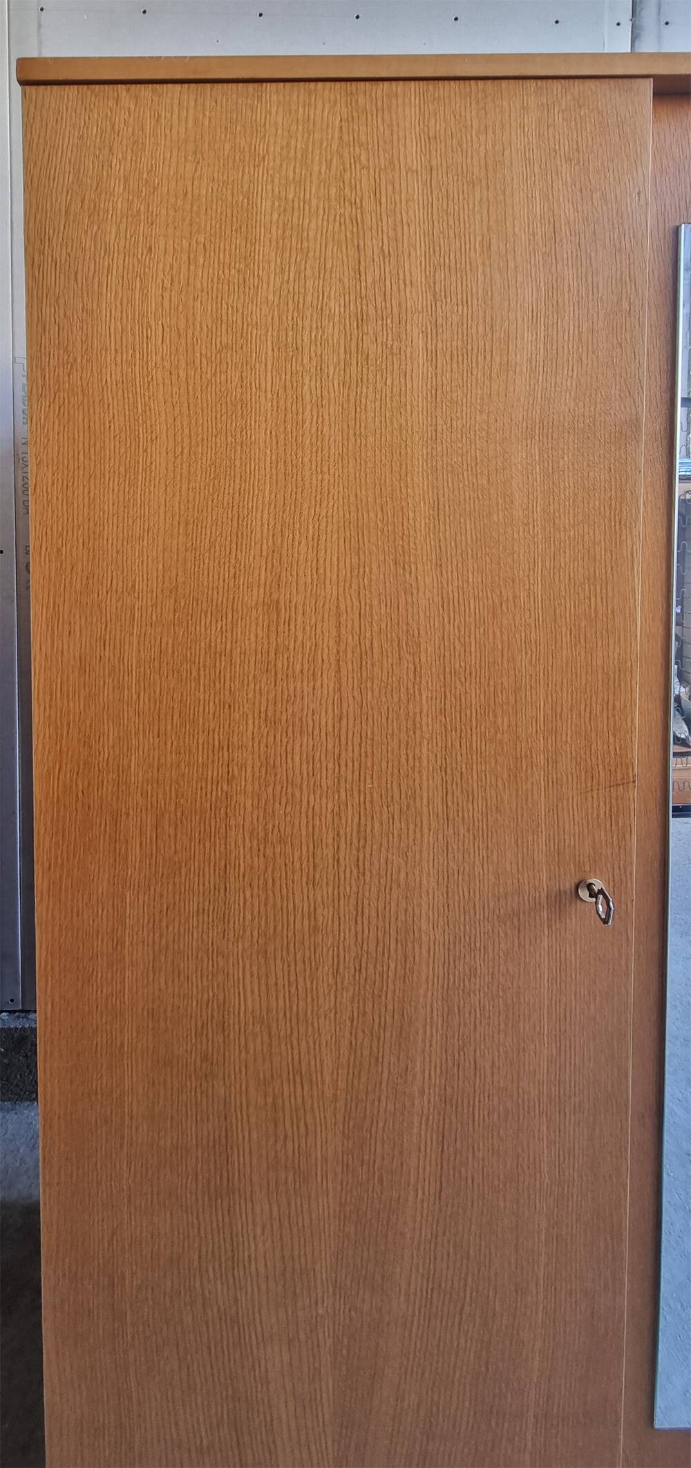 Wooden cabinet, wardrobe, shelves, vintage, 60s