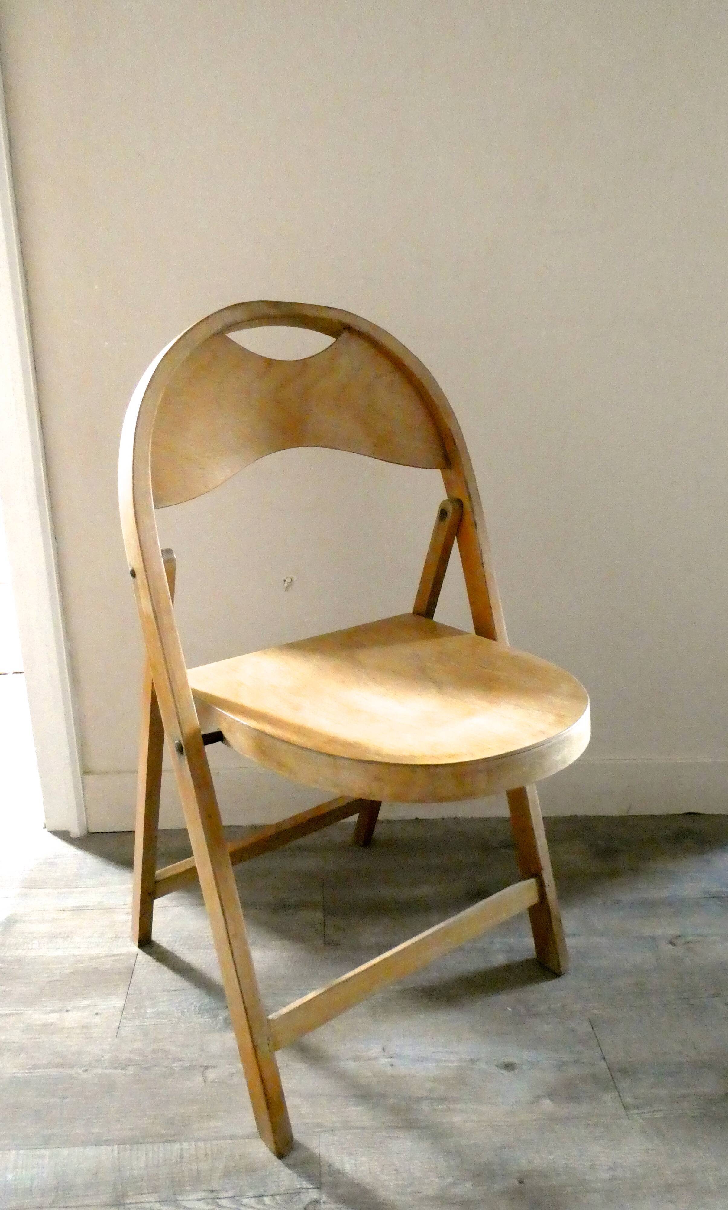 751 Bauhaus 30s folding tuna chair, in curved wood