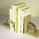 PAIR OF MARBLE BOOKENDS
