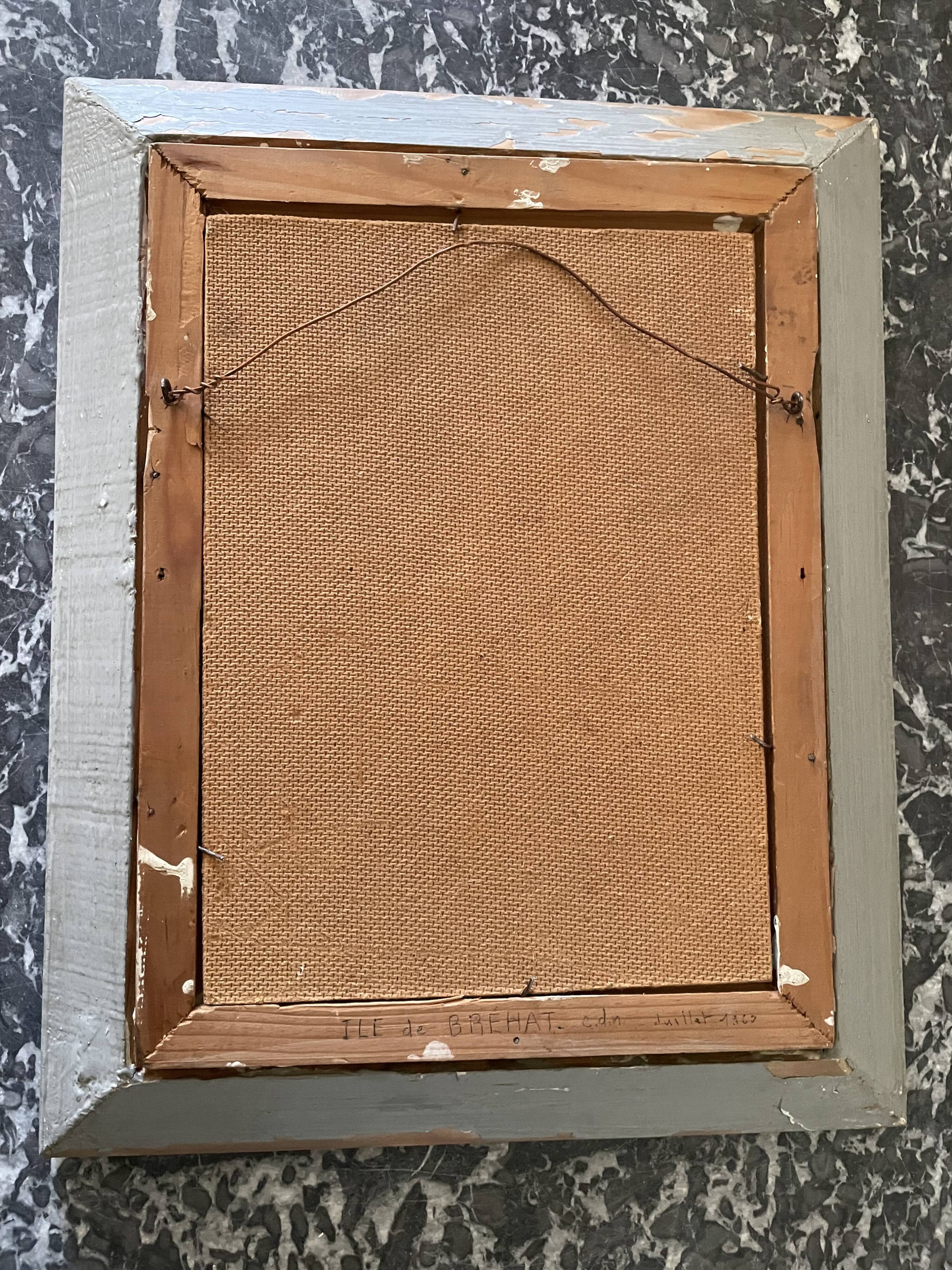 Old seaside painting