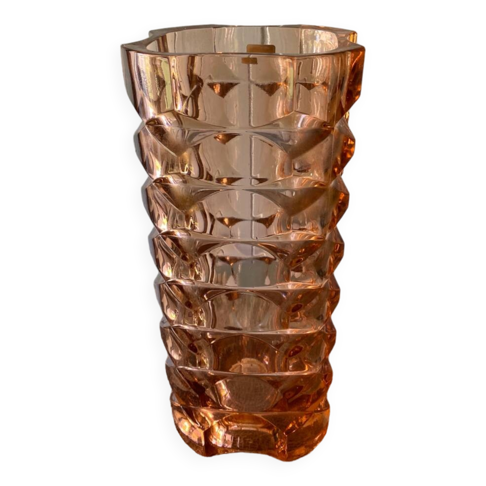 Heavy glass vase 70s