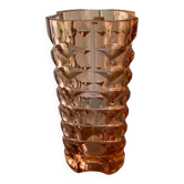 Vase verre lourd 70s