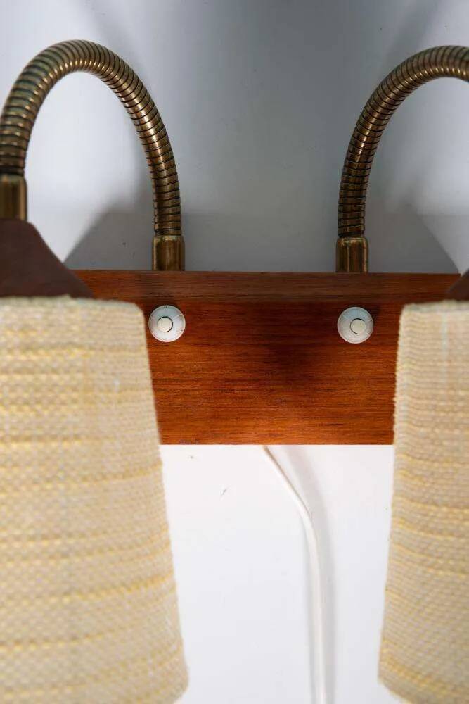 Vintage teak wall lamp for bedside, wall lamp Sweden 1960s