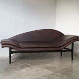 Scandinavian modern leather sofa